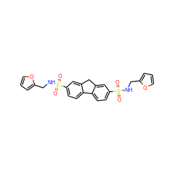 O=S(=O)(NCc1ccco1)c1ccc2c(c1)Cc1cc(S(=O)(=O)NCc3ccco3)ccc1-2 ZINC000000626002