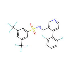 O=S(=O)(NCc1cnccc1-c1c(F)cccc1F)c1cc(C(F)(F)F)cc(C(F)(F)F)c1 ZINC000096285062