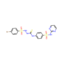 O=S(=O)(NNC(=S)Nc1ccc(S(=O)(=O)Nc2ncccn2)cc1)c1ccc(Br)cc1 ZINC000002855812