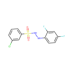 O=S(=O)(NNc1ccc(F)cc1F)c1cccc(Cl)c1 ZINC000006929630