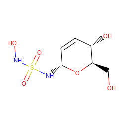 O=S(=O)(NO)N[C@@H]1C=C[C@H](O)[C@@H](CO)O1 ZINC000299839535