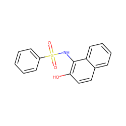 O=S(=O)(Nc1c(O)ccc2ccccc12)c1ccccc1 ZINC000001727934