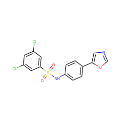 O=S(=O)(Nc1ccc(-c2cnco2)cc1)c1cc(Cl)cc(Cl)c1 ZINC000001323841