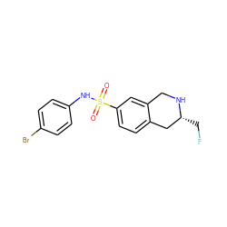 O=S(=O)(Nc1ccc(Br)cc1)c1ccc2c(c1)CN[C@H](CF)C2 ZINC000029339933