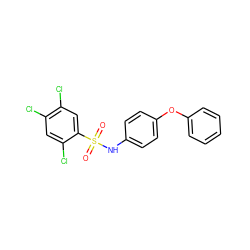 O=S(=O)(Nc1ccc(Oc2ccccc2)cc1)c1cc(Cl)c(Cl)cc1Cl ZINC000014256865