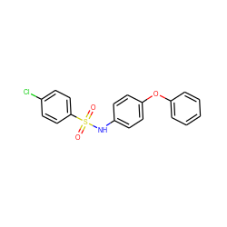 O=S(=O)(Nc1ccc(Oc2ccccc2)cc1)c1ccc(Cl)cc1 ZINC000002483700