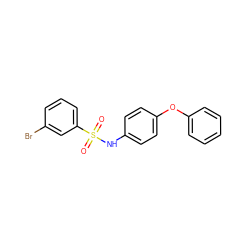 O=S(=O)(Nc1ccc(Oc2ccccc2)cc1)c1cccc(Br)c1 ZINC000324213196