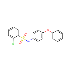 O=S(=O)(Nc1ccc(Oc2ccccc2)cc1)c1ccccc1Cl ZINC000242804547