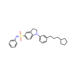 O=S(=O)(Nc1ccccc1)c1ccc2c(c1)CCN2c1cccc(CCCC2CCCC2)c1 ZINC000029547034