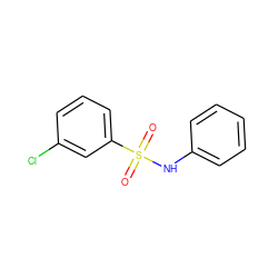 O=S(=O)(Nc1ccccc1)c1cccc(Cl)c1 ZINC000007052483