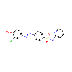 O=S(=O)(Nc1ccccn1)c1ccc(/N=N/c2ccc(O)c(Cl)c2)cc1 ZINC000103278213