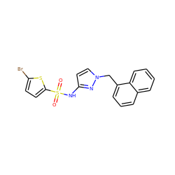 O=S(=O)(Nc1ccn(Cc2cccc3ccccc23)n1)c1ccc(Br)s1 ZINC000019646915