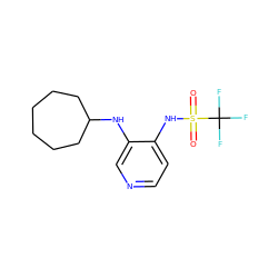 O=S(=O)(Nc1ccncc1NC1CCCCCC1)C(F)(F)F ZINC000049014394