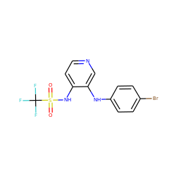 O=S(=O)(Nc1ccncc1Nc1ccc(Br)cc1)C(F)(F)F ZINC000049089320