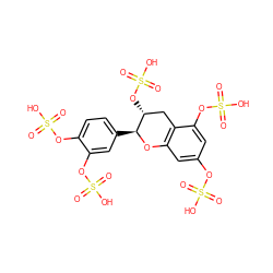 O=S(=O)(O)Oc1cc2c(c(OS(=O)(=O)O)c1)C[C@@H](OS(=O)(=O)O)[C@H](c1ccc(OS(=O)(=O)O)c(OS(=O)(=O)O)c1)O2 ZINC000031706374