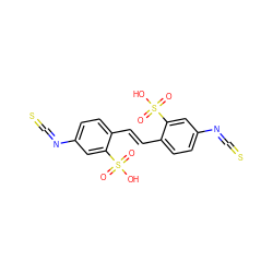 O=S(=O)(O)c1cc(N=C=S)ccc1/C=C/c1ccc(N=C=S)cc1S(=O)(=O)O ZINC000006844860