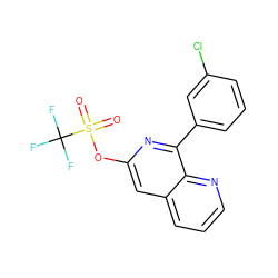 O=S(=O)(Oc1cc2cccnc2c(-c2cccc(Cl)c2)n1)C(F)(F)F ZINC000036268766