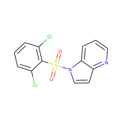 O=S(=O)(c1c(Cl)cccc1Cl)n1ccc2ncccc21 ZINC000043019758