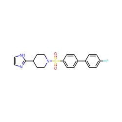 O=S(=O)(c1ccc(-c2ccc(F)cc2)cc1)N1CCC(c2ncc[nH]2)CC1 ZINC000040900897