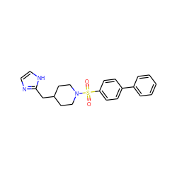 O=S(=O)(c1ccc(-c2ccccc2)cc1)N1CCC(Cc2ncc[nH]2)CC1 ZINC000040402521