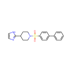 O=S(=O)(c1ccc(-c2ccccc2)cc1)N1CCC(c2ncc[nH]2)CC1 ZINC000040915254