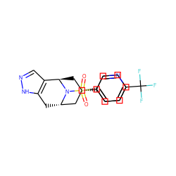 O=S(=O)(c1ccc(C(F)(F)F)cc1)N1[C@H]2Cc3[nH]ncc3[C@H]1C[C@H](c1cccnc1)C2 ZINC000102073395