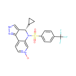 O=S(=O)(c1ccc(C(F)(F)F)cc1)N1c2c[n+]([O-])ccc2-c2n[nH]cc2[C@@H]1C1CC1 ZINC000045284585