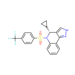 O=S(=O)(c1ccc(C(F)(F)F)cc1)N1c2ccccc2-c2n[nH]cc2[C@H]1C1CC1 ZINC000045318724