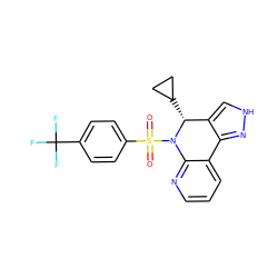 O=S(=O)(c1ccc(C(F)(F)F)cc1)N1c2ncccc2-c2n[nH]cc2[C@H]1C1CC1 ZINC000045259203