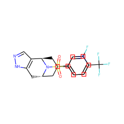 O=S(=O)(c1ccc(C(F)(F)F)nc1)N1[C@H]2Cc3[nH]ncc3[C@H]1C[C@H](c1cccc(F)c1)C2 ZINC000102070939