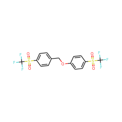 O=S(=O)(c1ccc(COc2ccc(S(=O)(=O)C(F)(F)F)cc2)cc1)C(F)(F)F ZINC000013478386