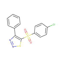 O=S(=O)(c1ccc(Cl)cc1)c1snnc1-c1ccccc1 ZINC000003111145