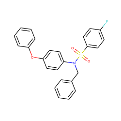 O=S(=O)(c1ccc(F)cc1)N(Cc1ccccc1)c1ccc(Oc2ccccc2)cc1 ZINC000586204019