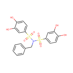 O=S(=O)(c1ccc(O)c(O)c1)N(Cc1ccccc1)S(=O)(=O)c1ccc(O)c(O)c1 ZINC000045365972