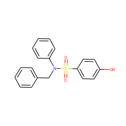 O=S(=O)(c1ccc(O)cc1)N(Cc1ccccc1)c1ccccc1 ZINC000028570100