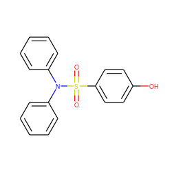 O=S(=O)(c1ccc(O)cc1)N(c1ccccc1)c1ccccc1 ZINC000028570784