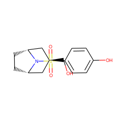 O=S(=O)(c1ccc(O)cc1)N1[C@H]2CC[C@@H]1C[C@@H](CO)C2 ZINC000101447415