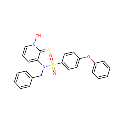 O=S(=O)(c1ccc(Oc2ccccc2)cc1)N(Cc1ccccc1)c1cccn(O)c1=S ZINC000029128608