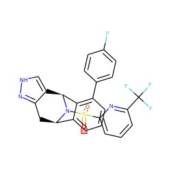 O=S(=O)(c1cccc(C(F)(F)F)n1)N1[C@@H]2Cc3n[nH]cc3[C@H]1c1c(-c3ccc(F)cc3)cccc12 ZINC000096906468