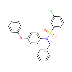 O=S(=O)(c1cccc(Cl)c1)N(Cc1ccccc1)c1ccc(Oc2ccccc2)cc1 ZINC000586223491