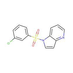 O=S(=O)(c1cccc(Cl)c1)n1ccc2ncccc21 ZINC000042922084