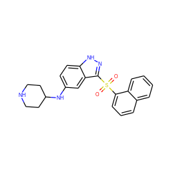 O=S(=O)(c1cccc2ccccc12)c1n[nH]c2ccc(NC3CCNCC3)cc12 ZINC000035285088