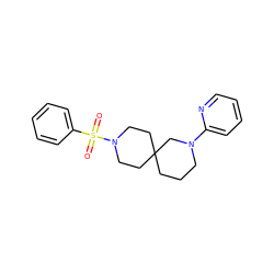 O=S(=O)(c1ccccc1)N1CCC2(CCCN(c3ccccn3)C2)CC1 ZINC000003955756