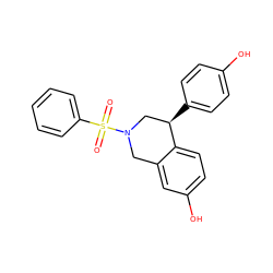 O=S(=O)(c1ccccc1)N1Cc2cc(O)ccc2[C@H](c2ccc(O)cc2)C1 ZINC000026662451