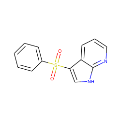 O=S(=O)(c1ccccc1)c1c[nH]c2ncccc12 ZINC000042964854