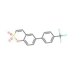 O=S1(=O)C=Cc2cc(-c3ccc(C(F)(F)F)cc3)ccc2O1 ZINC000299866104