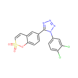 O=S1(=O)C=Cc2cc(-c3nnnn3-c3ccc(Cl)c(Cl)c3)ccc2O1 ZINC000103262778