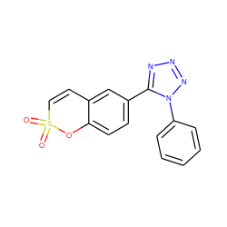 O=S1(=O)C=Cc2cc(-c3nnnn3-c3ccccc3)ccc2O1 ZINC000103262758