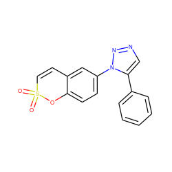 O=S1(=O)C=Cc2cc(-n3nncc3-c3ccccc3)ccc2O1 ZINC000103241899