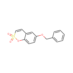 O=S1(=O)C=Cc2cc(OCc3ccccc3)ccc2O1 ZINC000095585195